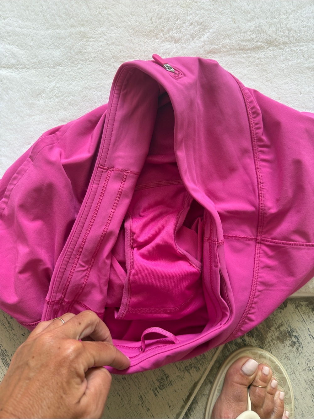 lululemon athletica Bright Pink Athletic Shorts high waste 4” - Picture 3 of 4